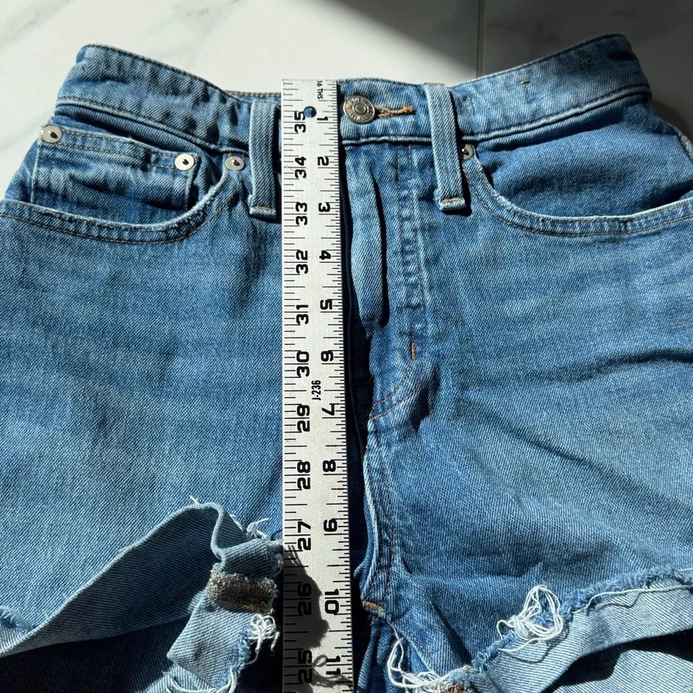Madewell Curvy High-Rise Cut Off Blue Denim Jeans Women’s Size 24